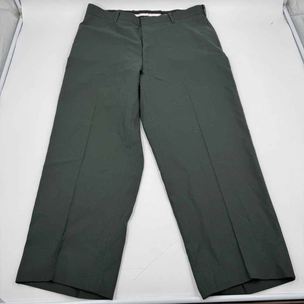 DSCP by‎ Tennessee Apparel Men's Army Green Poly Wool Serge Trousers Size 37S - Picture 10 of 11